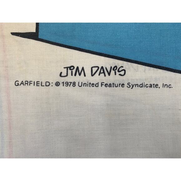 Vintage Garfield The Cat Pillow Case 1978 Jim Davis Double Sided original owner - Picture 3 of 3